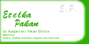 etelka pakan business card